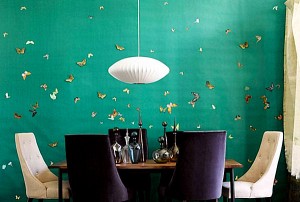 Como base de un mural de mariposas en decoupage... Foto: Home and decor